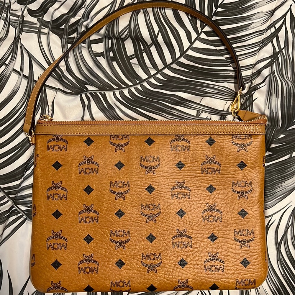 Authentic brand new MCM leather Pouch shoulder bag purse